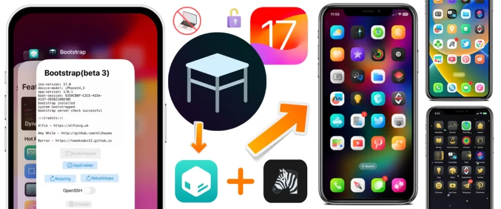 Bootstrap Semi-Jailbreak tool for iOS 17 to iOS 14.