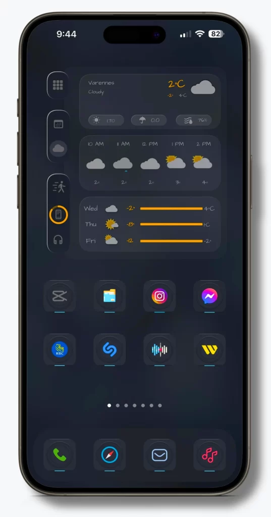 iOS Dark Icon Pack By Developer Romeo Arabo