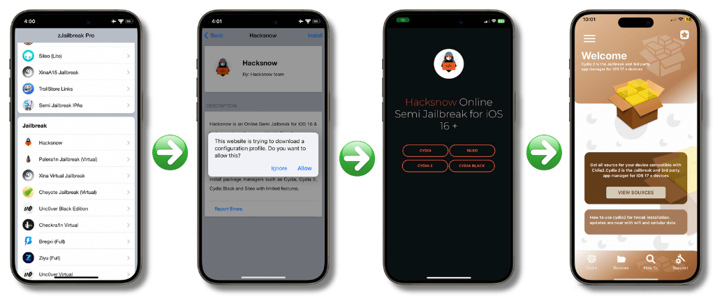 Cydia 2 From HackSnow Installation Guide