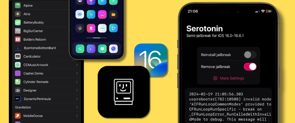 Serotonin Semi-Jailbreak & Tweak Injection for iOS 16.2 - 16.6.1.