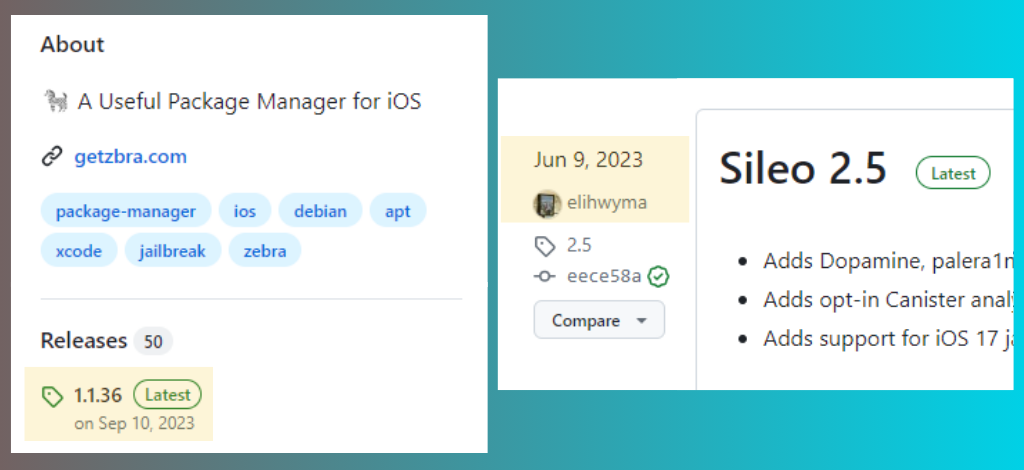 Sileo package manager last updated date