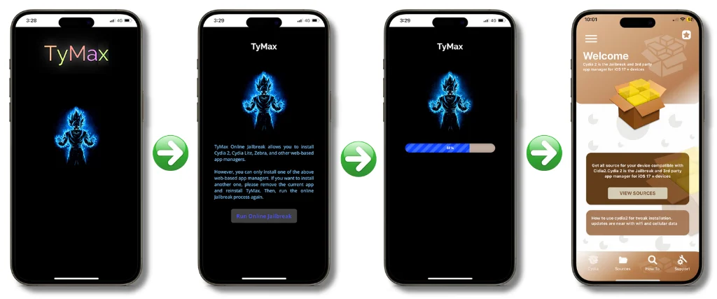 TyMax jailbreak for iOS 17.2.1 to iOS 17.2