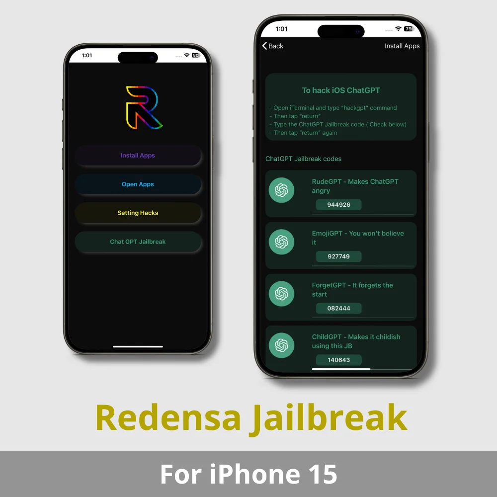 Redensa jailbreak for iPhone 15