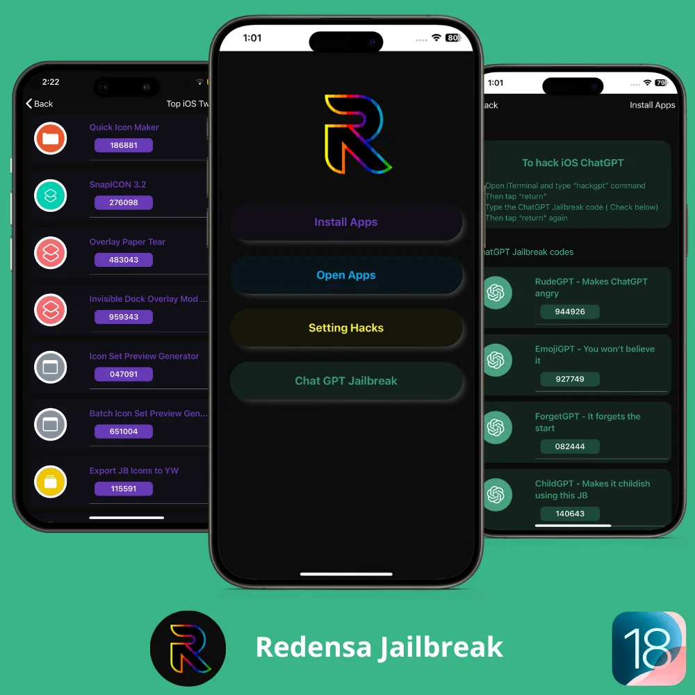 Redensa Jailbreak tool for iOS 18 and iOS 18.1.