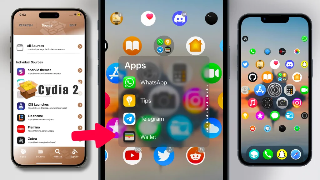 Cydia 2 features for iOS 18.1.1