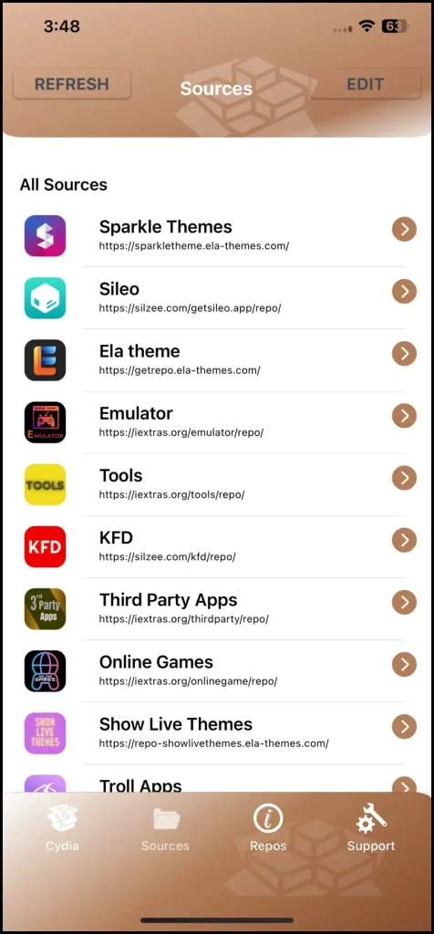 Cydia 2 repositories