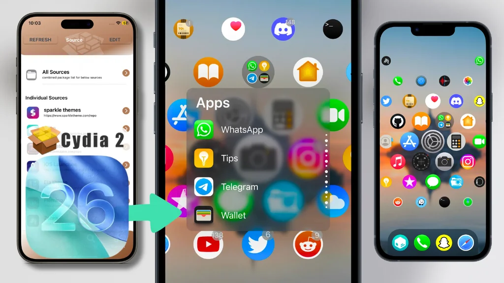 Cydia 2 online jailbreak features for iOS 26